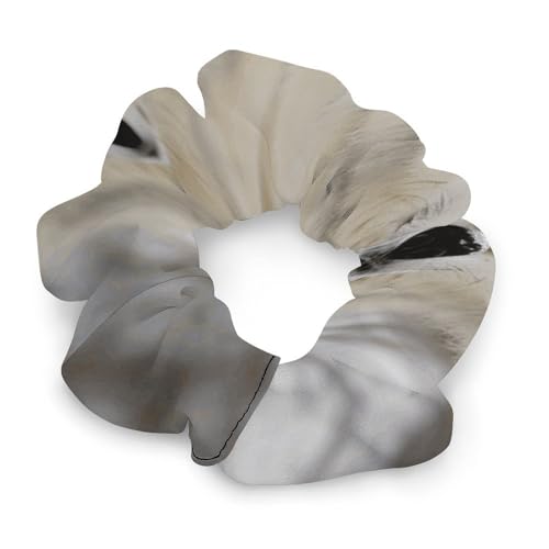 Weiche Polyester-Haargummis, keine Beschädigung, zwei Wölfe, die im Schnee spazieren gehen, Haargummi für Damen und Herren, Haar-Accessoires, tolles Geschenk für den Urlaub von BWQSKL