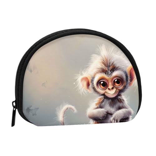 Niedliche Münzgeldbörse und Mini-Beutel, Kleingeldtasche, niedlicher Affenkunst, bedruckt, klein, modisch, Geldbeutel, Reißverschluss, Münztasche für Damen, schwarz, Einheitsgröße, halbrund, Schwarz Niedliche Münzgeldbörse und Mini-Beutel, Kleingeldtasche, niedlicher Affenkunst, bedruckt, klein, modisch, Geldbeutel, Reißverschluss, Münztasche für Damen, schwarz, Einheitsgröße, halbrund, Schwarz von BWWHCCTI