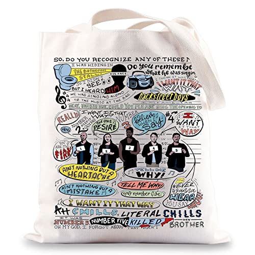 BWWKTOP Brooklyn Comedy TV Show Tote Bag Jack Fans Geschenke I Want It That Way inspirierte Schultertasche für Frauen Mädchen, 12345 Tg von BWWKTOP