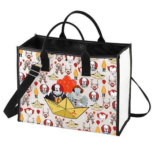 BWWKTOP Clown Evil Clown Crossbody Bag Pennywise Fans Geschenk Pennywise Face Umhängetasche Pennywise Merch, Clown Bg von BWWKTOP