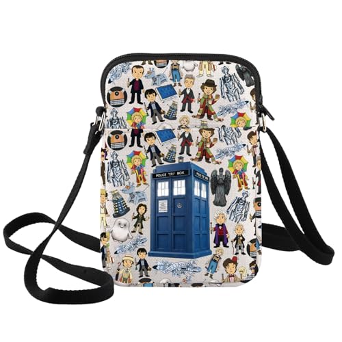BWWKTOP Dr Who Umhängetasche William & Patrick Doctor Series Fans Geschenk Polizei Box Messenger Umhängetasche für TV-Show-Fans, Dr Who Xk Bag von BWWKTOP
