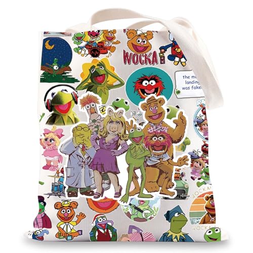 BWWKTOP Frosch Crossbody Bag Piggy Fans Gift Fozzie Bear Sling Bag Gonzo & Rowlf the Dog Merchanddise, Frog&Piggy Tg von BWWKTOP