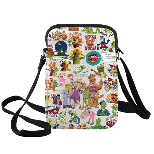BWWKTOP Frosch Crossbody Bag Piggy Fans Gift Fozzie Bear Sling Bag Gonzo & Rowlf the Dog Merchanddise, Frog&piggy-xk B, Umhängetasche BWWKTOP Frosch Crossbody Bag Piggy Fans Gift Fozzie Bear Sling Bag Gonzo & Rowlf the Dog Merchanddise, Frog&piggy-xk B, Umhängetasche von BWWKTOP