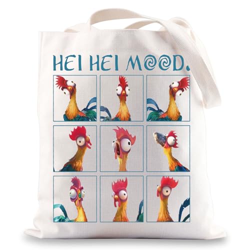 BWWKTOP Huhn Hei Hei Tote Bag Hei Hei Fans Geschenk Hei Hei Mood Umhängetasche Hei Hei Merchandise, Hei Hei Mood, 37cm(14.56inch) *32cm(12.59 inch) * 0.47 inches von BWWKTOP