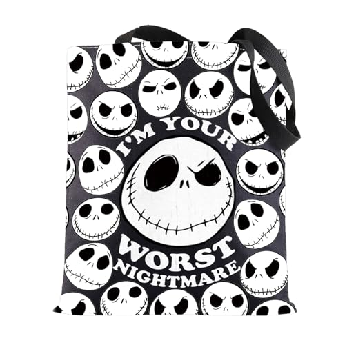 BWWKTOP Jack Skellington Crossbody Bag Jack & Sally Fans Geschenke Nightmare Jack Umhängetasche Jack Merch, Worst Tg Bl von BWWKTOP