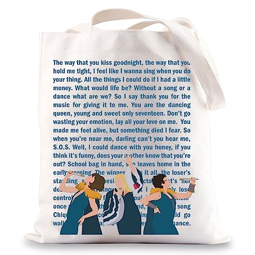 BWWKTOP Mamma Mia Musik-Tragetasche Donna und die Dynamos Geschenke Mamma Mia Schultertasche Broadway Musical Merchandise, The Way That, Einheitsgröße BWWKTOP Mamma Mia Musik-Tragetasche Donna und die Dynamos Geschenke Mamma Mia Schultertasche Broadway Musical Merchandise, The Way That, Einheitsgröße von BWWKTOP