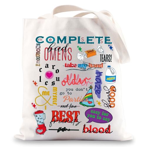 BWWKTOP Music Band Tote Bag Music Group Gifts Songtext Inspired Shoulder Bag Music Band Merchandise, Komplett, Large von BWWKTOP