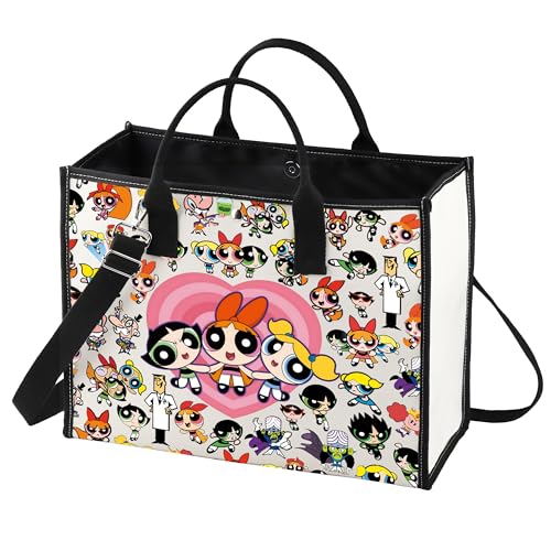 BWWKTOP Power Girls Cartoon Crossbody Bag Blossom Fans Geschenk Bubble Messenger Bag Buttercup Merchandise, Power Gir Bg von BWWKTOP
