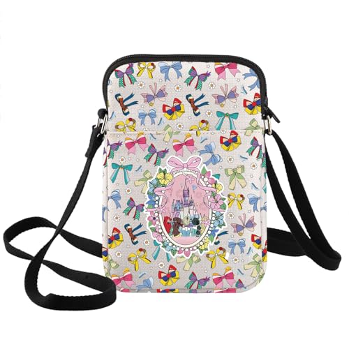 BWWKTOP Princess Vacation Crossbody Bag Theme Park Gift Princess Characters Shoulder Bag Princess Squad Merch, Five Princess Xk B, Umhängetasche von BWWKTOP