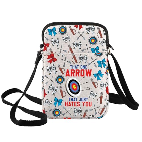 BWWKTOP Umhängetasche für Bogenschießen, Bogenschießen-Liebhaber, Geschenk mit einem Pfeil, der dich nur hasst, One Arrow-xk B BWWKTOP Umhängetasche für Bogenschießen, Bogenschießen-Liebhaber, Geschenk mit einem Pfeil, der dich nur hasst, One Arrow-xk B von BWWKTOP