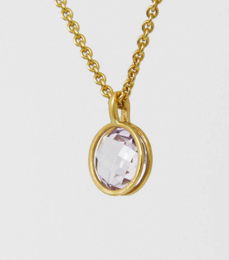 Anhänger Amethyst, Gold, Anhänger Mit Edelstein, Kette Vergoldet, Barbara Weiss von BWeissSCHMUCK
