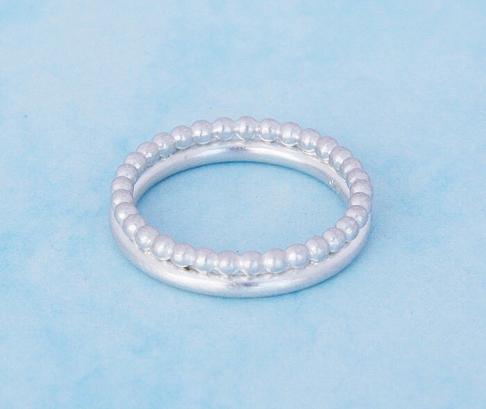 Silberring Kugelrund Perldrahtring Silber Barbara Weiss von BWeissSCHMUCK