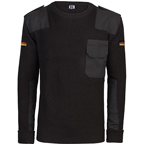 BWuM Bundeswehr Pullover mit Flaggen, Größe:3XL, Farbe:Schwarz von BWuM