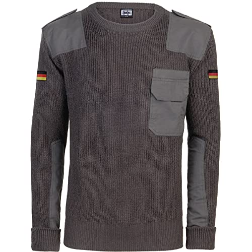 BWuM Bundeswehr Pullover mit Flaggen, Größe:4XL, Farbe:Anthrazit von BWuM