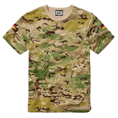 BWuM Bundeswehr Tropenshirt Camouflage mit Flaggen & Klett, Größe:9 (3XL), Farbe:Tacticalcamo von BWuM