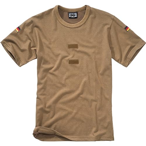 BWuM Bundeswehr Tropenshirt mit Flaggen & Klett, Größe:5 (M), Farbe:Coyote von BWuM