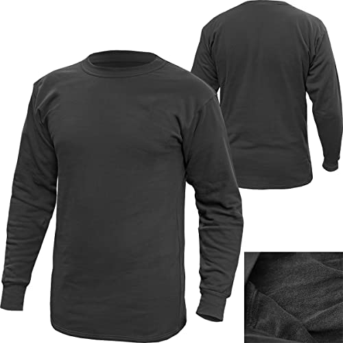 BWuM Bundeswehr Unterhemd Winter mit Plüschfutter, Größe:6 (L), Farbe:Schwarz von BWuM