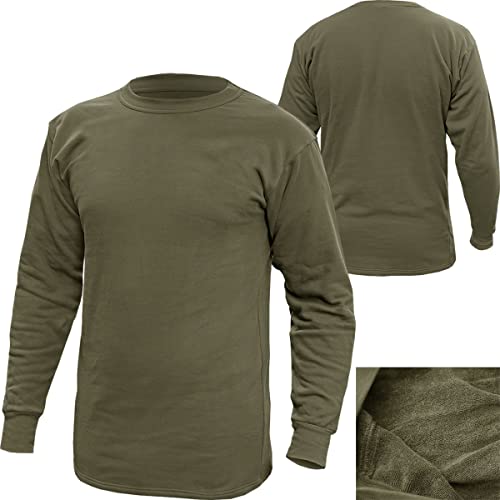 BWuM Bundeswehr Unterhemd Winter mit Plüschfutter, Größe:7 (XL), Farbe:Oliv von BWuM