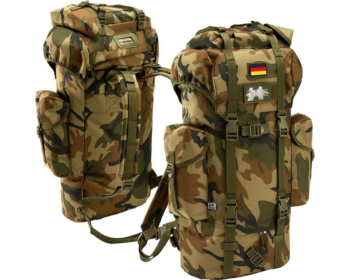 BWuM Daypack BWuM Bundeswehr Kampfrucksack 65L + Patch & Flagge von BWuM