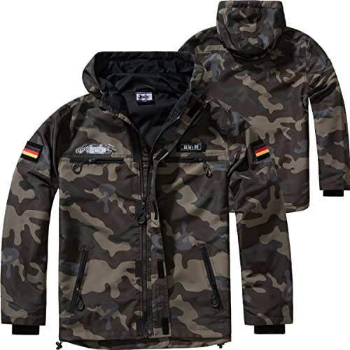 BWuM Tactical Windbreaker Zipper Sommer + Patch & Flaggen, Größe:3XL, Farbe:Darkcamo von BWuM