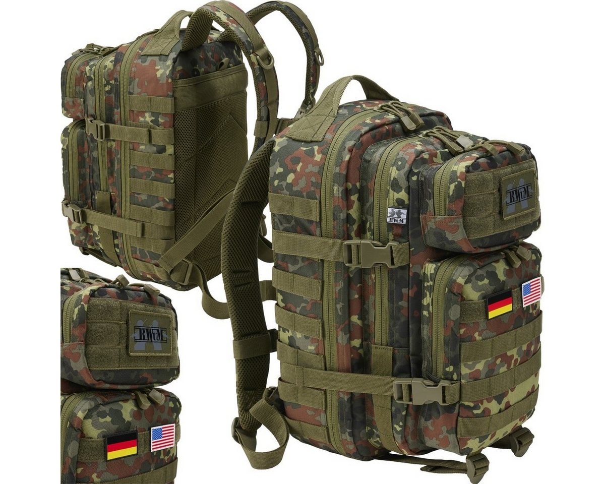 BWuM Trekkingrucksack BWuM US Assault Pack Cooper Rucksack + Patch & Flaggen von BWuM