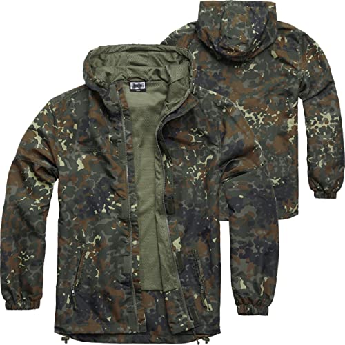 BWuM Windbreaker Sommer mit Zipper, Größe:3XL, Farbe:Flecktarn von BWuM