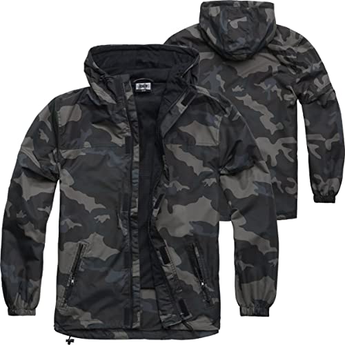 BWuM Windbreaker Sommer mit Zipper, Größe:4XL, Farbe:Darkcamo von BWuM