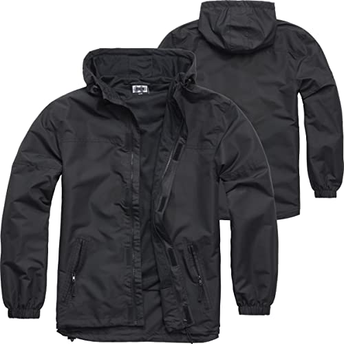 BWuM Windbreaker Sommer mit Zipper, Größe:4XL, Farbe:Schwarz von BWuM