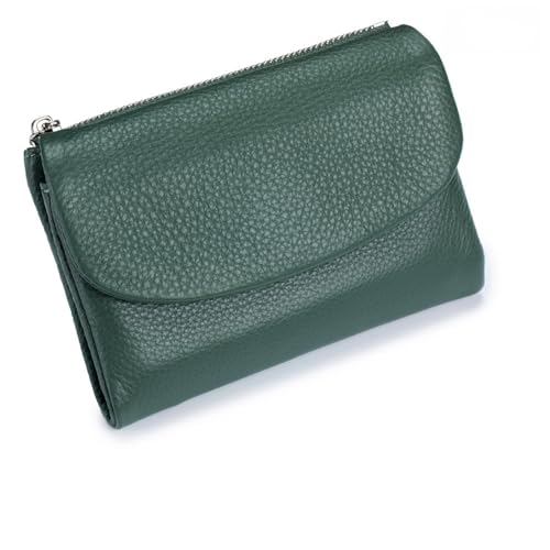 BXCZEDW Joyfullygo Damen-Geldbörse aus Rindsleder, Unisex, Kieselleder, 13 cm, kurzer Kreditkartenhalter, Damen-Geldbörse, Leder-Clutch, für Münzen, Ausweise, grün, Einheitsgröße, Casual BXCZEDW Joyfullygo Damen-Geldbörse aus Rindsleder, Unisex, Kieselleder, 13 cm, kurzer Kreditkartenhalter, Damen-Geldbörse, Leder-Clutch, für Münzen, Ausweise, grün, Einheitsgröße, Casual von BXCZEDW