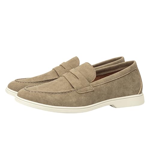 Herren-Slipper und Mokassins, Freizeitschuhe, handgenäht, bequeme Schlupfschuhe zum Autofahren, Urlaub, Arbeiten, khaki, 40 EU Herren-Slipper und Mokassins, Freizeitschuhe, handgenäht, bequeme Schlupfschuhe zum Autofahren, Urlaub, Arbeiten, khaki, 40 EU von BXCZEDW