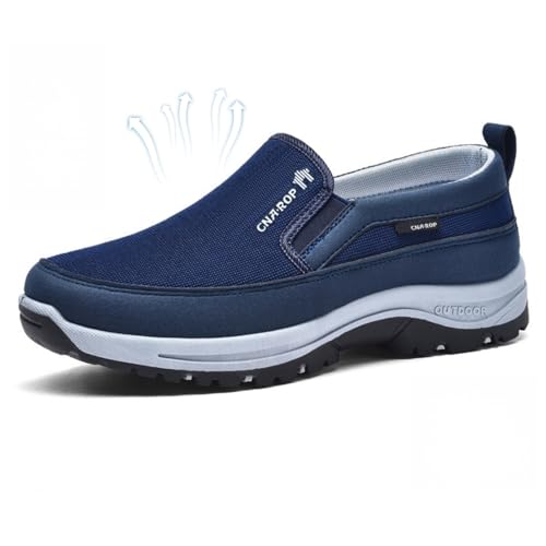 Orthowalkway Herren-Schuhe, Slip-On-Canvas-Slipper mit Fußgewölbeunterstützung, Orthowalk-Schuhe, Netzstoff, atmungsaktiv, orthopädische Sneaker, blau, 38 EU Orthowalkway Herren-Schuhe, Slip-On-Canvas-Slipper mit Fußgewölbeunterstützung, Orthowalk-Schuhe, Netzstoff, atmungsaktiv, orthopädische Sneaker, blau, 38 EU von BXCZEDW