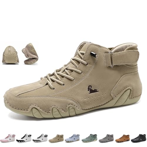 Vogany Schuhe Damen Herren Unisex Slip-on Wasserdicht und Atmungsaktiv Barfuß Nevova Orthopädische Schuhe für Outdoor Wandern, khaki, 43 EU von BXCZEDW