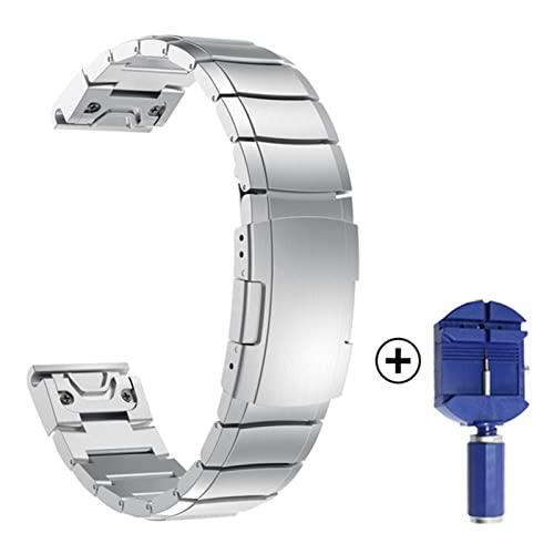 BXGGXBYSW 22 26mm Edelstahl Schnellveröffentlichungswächter -Armbandband für Fenix 6x 6 Pro 5x 5 plus 3 Stunden D2 Delta PX Easyfit Armband BXGGXBYSW 22 26mm Edelstahl Schnellveröffentlichungswächter -Armbandband für Fenix 6x 6 Pro 5x 5 plus 3 Stunden D2 Delta PX Easyfit Armband von BXGGXBYSW
