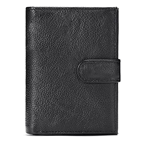 BXGGXBYSW Ledergeldbörse, Herren-Reisepasstasche, zarter Geldscheinclip, genähter Reichtum, Münzfach/Kreditkartenetui mit 12 Kartenfächern (Farbe: A), B von BXGGXBYSW