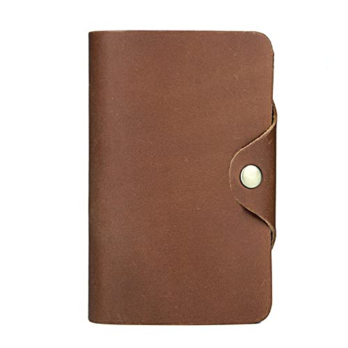 BXGGXBYSW Ledergeldbörse, Retro-Clutch, Münzfach, zarter Geldscheinclip, RFID-blockierender Kreditkartenhalter mit 10 Kartenfächern, braun von BXGGXBYSW