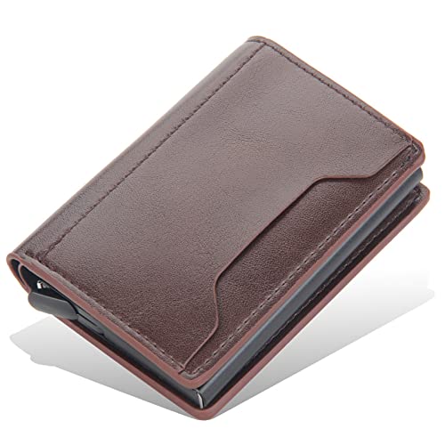 BXGGXBYSW Minimalistische Brieftaschen für Männer und Frauen, RFID-blockierendes Kreditkartenetui, Münzfach/Geldscheinclip (Farbe: C), a von BXGGXBYSW