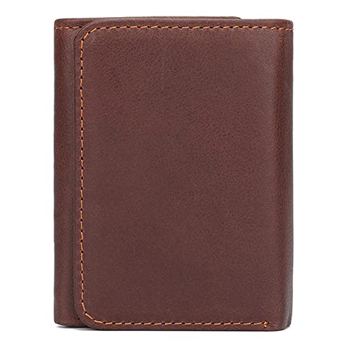 BXGGXBYSW Retro-Ledergeldbörse, kurzer Geldscheinclip, RFID-blockierendes Kreditkartenetui, Münzfach (Farbe: A), a von BXGGXBYSW