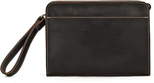 Herren Kupplung Retro Business Lange Kupplung Brieftasche Ledertasche große multifunktionale Tasche, d, 26*19*7cm von BXGGXBYSW