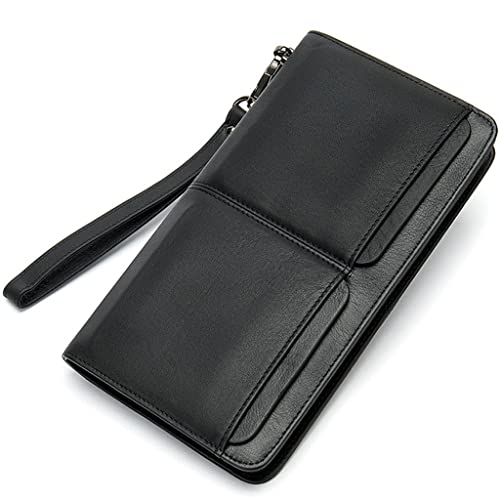 Leder multifunktionale Handtasche Kupplung Herren lange Brieftasche Karte Brieftasche Gürtel Armband Armband, A, As the picture shows von BXGGXBYSW