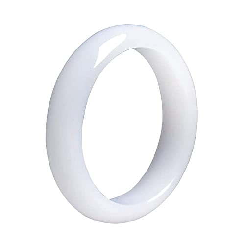 BXSMNH Weißer Jade-Armreif for Frauen, Retro-Stil, Natürlicher Jade-Edelstein, Schmuck, for Mutter (Size : 52mm) von BXSMNH