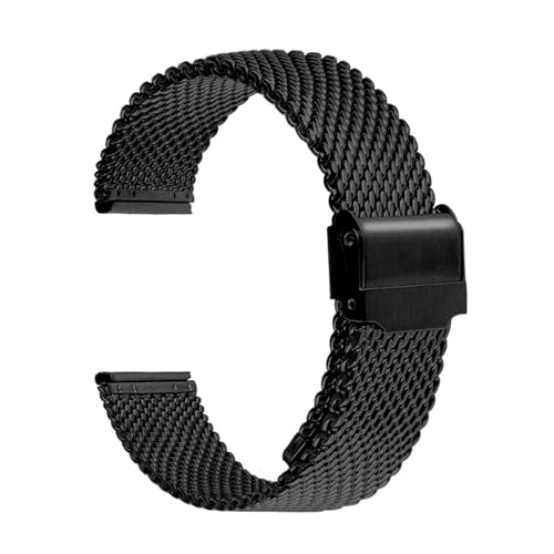 BXSUKEYOU 1,0 mm Milanesen Maschengurt 18mm 20 mm 22 mm 24mm Uhrenband 3 mm dicker Edelstahl Armband Universal Faltschnalle Armband Uhrenbandbänder von BXSUKEYOU