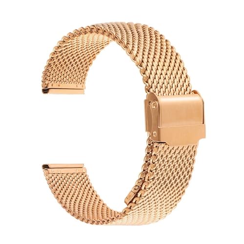 BXSUKEYOU 1,0 mm Milanesen Maschengurt 18mm 20 mm 22 mm 24mm Uhrenband 3 mm dicker Edelstahl Armband Universal Faltschnalle Armband Uhrenbandbänder von BXSUKEYOU