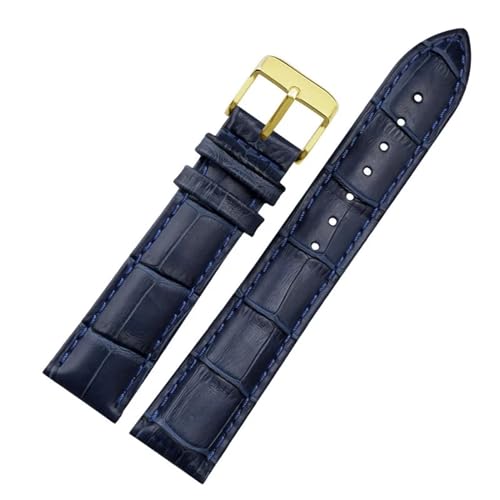BXSUKEYOU 12 14 16 18 19 20 21 22 23 mm blau Farbe echtes Leder -Uhrenband -Gurt und Frauen Uhrband für Citizen Rossini Uhrenband von BXSUKEYOU