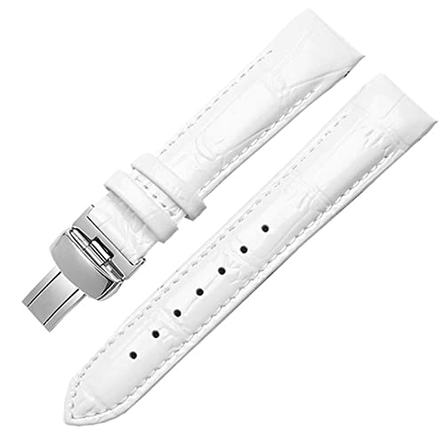 BXSUKEYOU Echtes Leder -Uhrband für Tissot T035 Armband Frauen gebogene Endgurte 18mm Modearmband von BXSUKEYOU