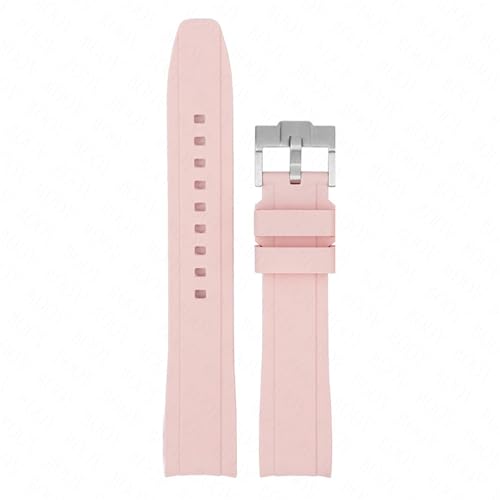 BXSUKEYOU Gebogenes Ende Gummi -Gurt 18/19/20/22/22 mm Universal Silicon Watch Band Weicher Sport wasserdichte Armbandgürtel für Männer Frauen von BXSUKEYOU
