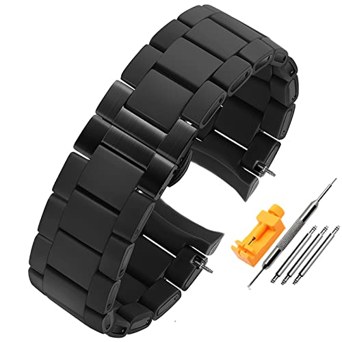 BXSUKEYOU Rubber Watchband Silikon Armband Armband Rosengoldschnalle für Armani AR5905 AR5906 AR5919 AR5920 20 23mm Uhrenbandgurt von BXSUKEYOU
