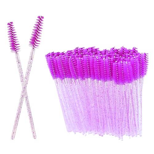 150pcs Augenbraue Premium Wimpern Mascara Zauberstäbe Wimpern Augenbrauen Kosmetik Make-up Werkzeuge (Crystal Pink) Perfekt für die Pflege unterwegs von BXVXWKJXKR