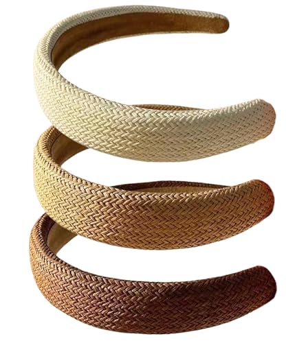 1806 Stirnband, Stoff-Haarbänder, Haarschmuck, elastische Stirnbänder, niedlich, Outdoor, Damen, modische Stirnbänder (Ya Pink, Grün, Violett), 3 Stück von BXVXWKJXKR