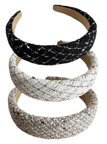 1806 Stirnband, Stoff-Haarbänder, Haarschmuck, elastische Stirnbänder, niedlich, Outdoor, Damen, modische Stirnbänder (Ya Pink, Grün, Violett), 3 Stück von BXVXWKJXKR