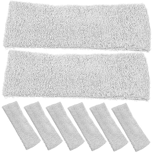 2 x Haarbänder, Stoff-Stirnband, grau, Spa, elastisch, 8 Stück von BXVXWKJXKR